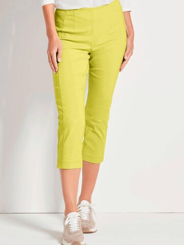Coupe slim Pantalon 'Louisa' Goldner en vert