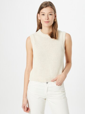 Pull-over NU-IN en blanc : devant