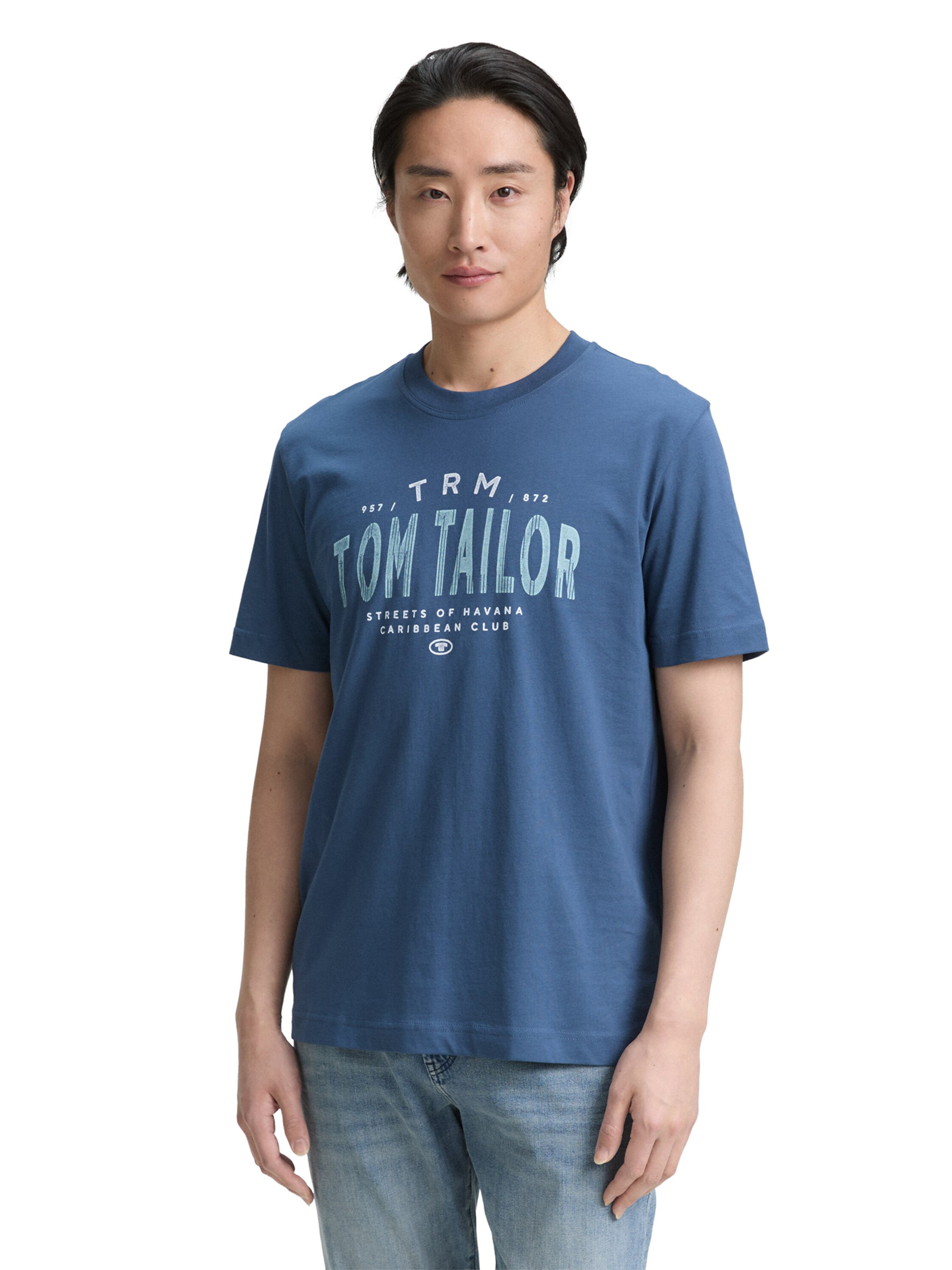 TOM TAILOR Majica | modra barva: sprednja stran