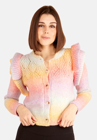 TOOche Knit cardigan 'Rainbow' in Mixed colours: front