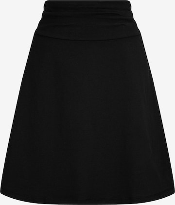 Leela COTTON Rock 'Damen Bio-Baumwoll Rock A-Linie' in Schwarz: Vorderseite
