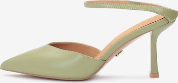 Kazar Slingback Pumps in Green: front