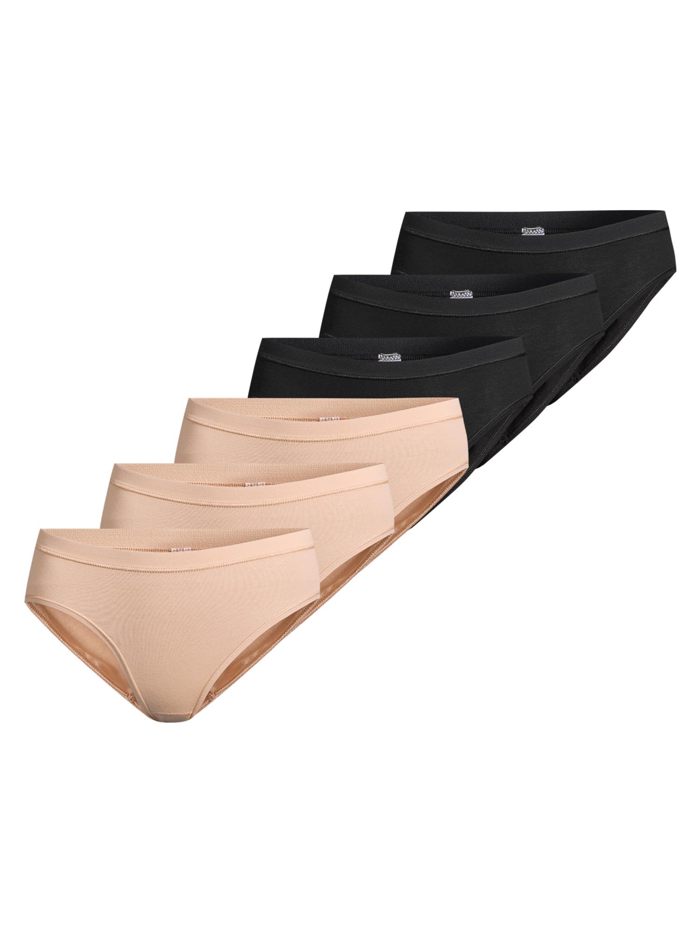 CON-TA Slip 'Feinripp' in Zwart: voorkant