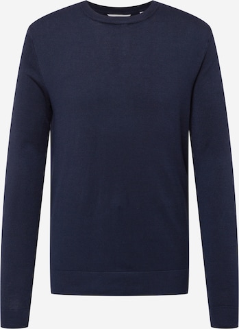 !Solid Sweater in Blue: front