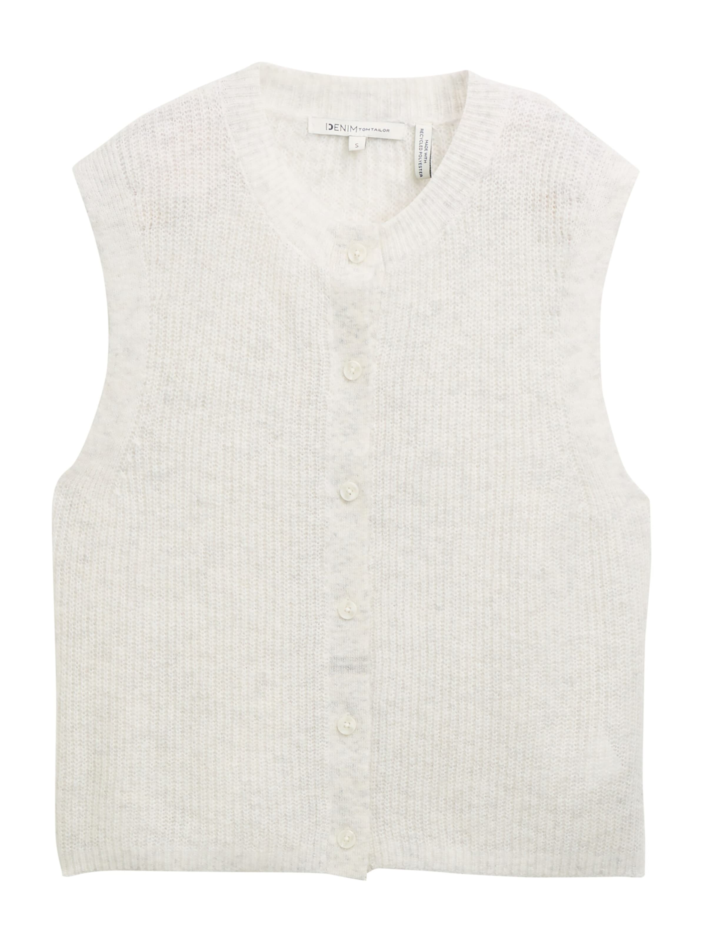 TOM TAILOR DENIM Vest i hvid: forside