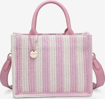 Borsa a tracolla 'Borsa a Tracolla Eliara Donna - Tessuto Intrecciato Rafia e' di Kassandra in rosa: frontale