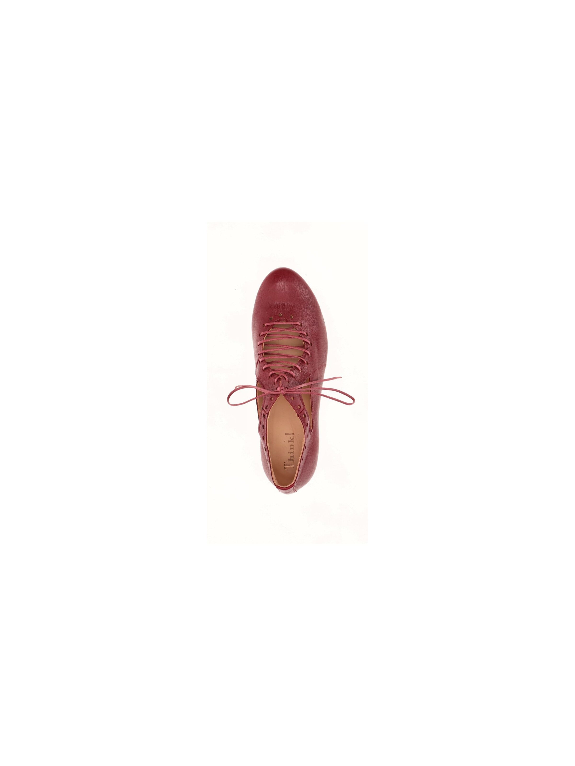 THINK! Lace-Up Shoes 'Think Guad Damen Schnür Schuhe rot rosso gelocht 565' in Red