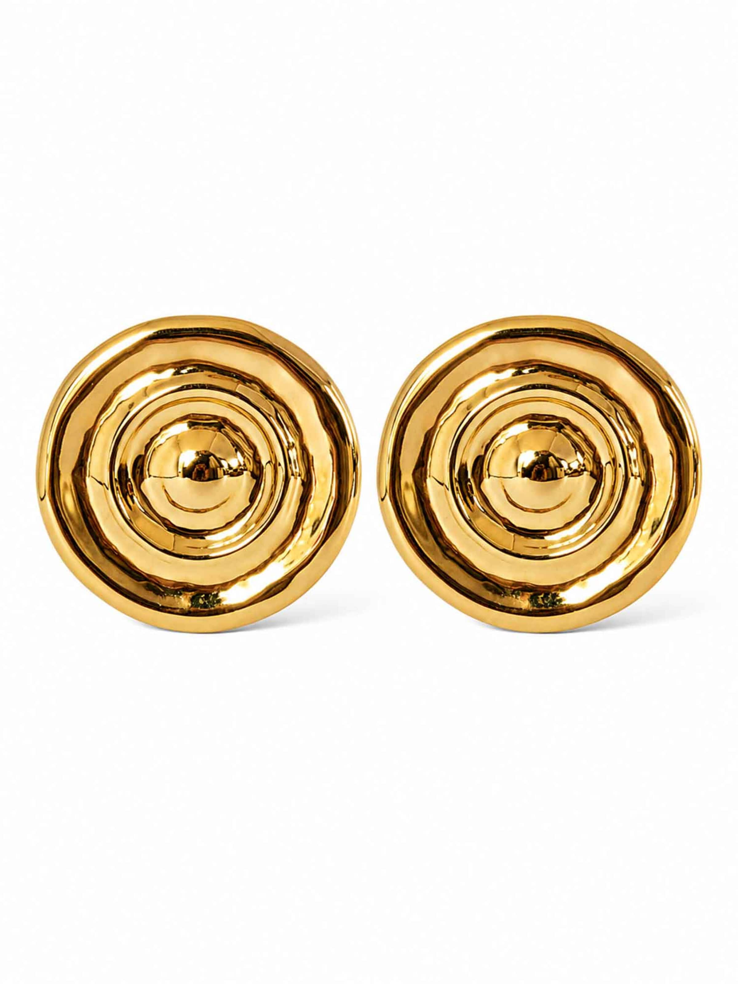 RteRme Náušnice 'Flowing Light Gold Earrings' – zlatá: přední strana
