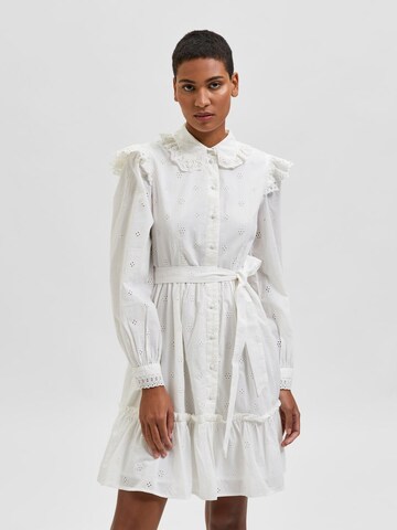 SELECTED Blusenkleid in Weiß: Vorderseite