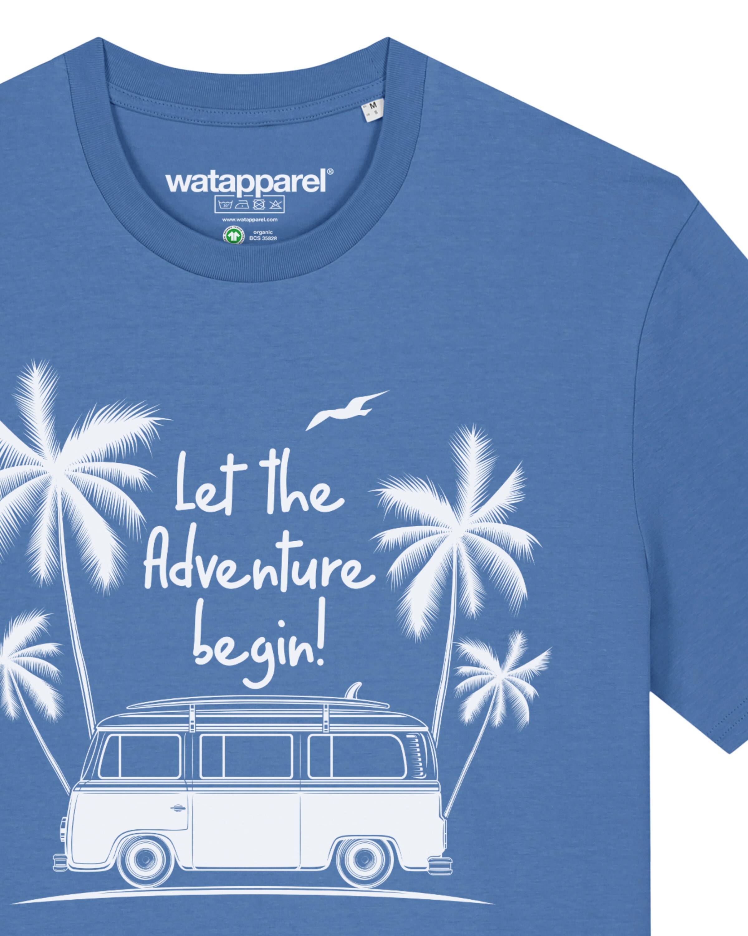 Maglietta ' Let the adventure begin ' di Watapparel in blu