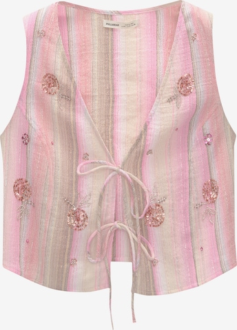 Pull&Bear Vest in Pink: front