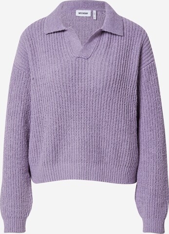 WEEKDAY Sweater in Purple: front