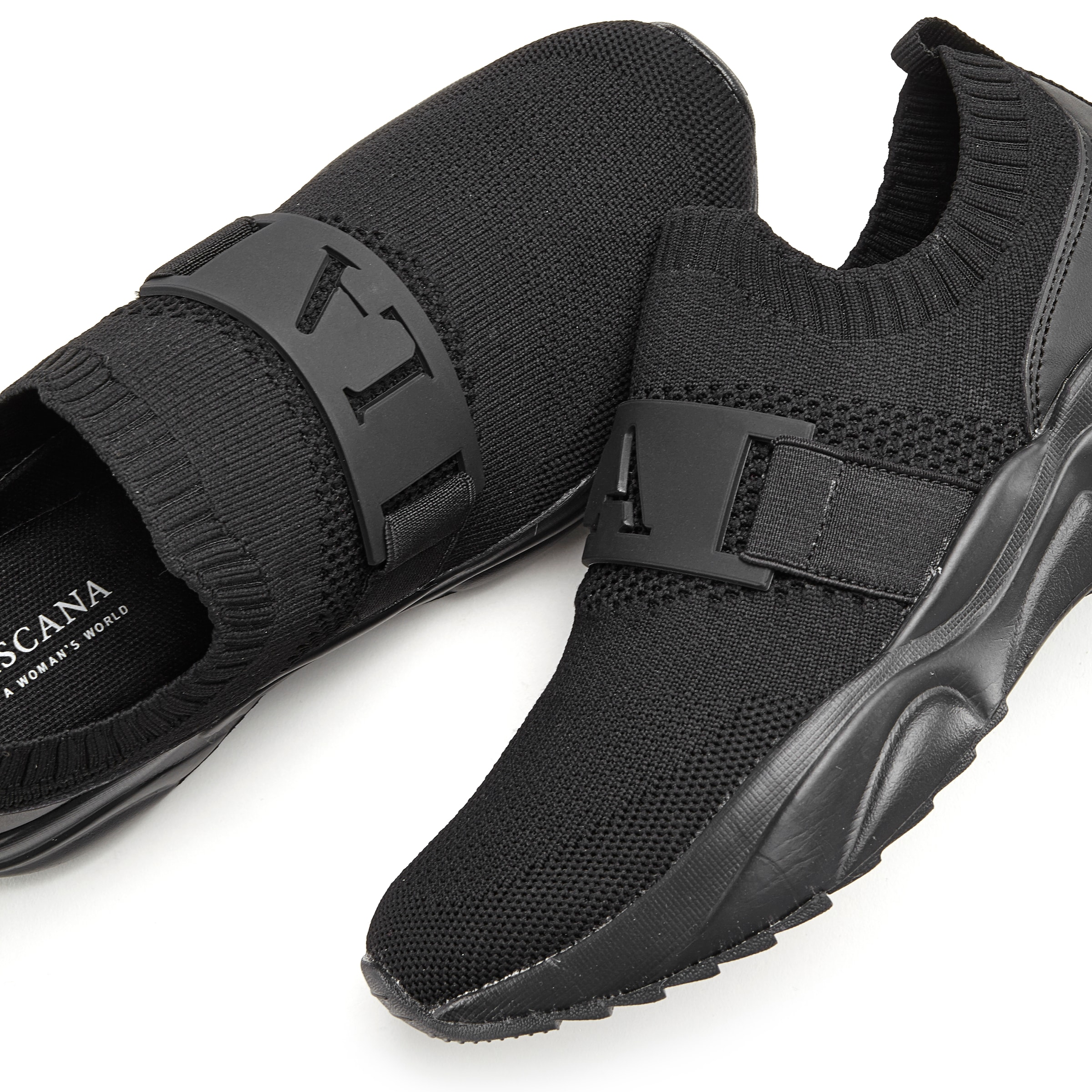 melns LASCANA Brīvā laika apavi bez aizdares