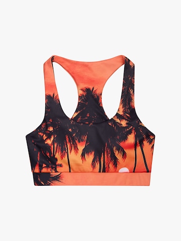 BLUE SKY INN Bustier Sports-BH 'Tropical Sunset Bra top' i orange: forside