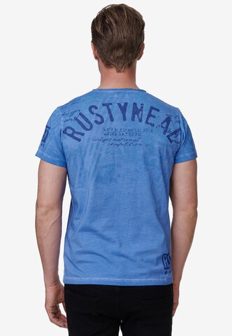 Rusty Neal Rundhals-Shirt in Blau