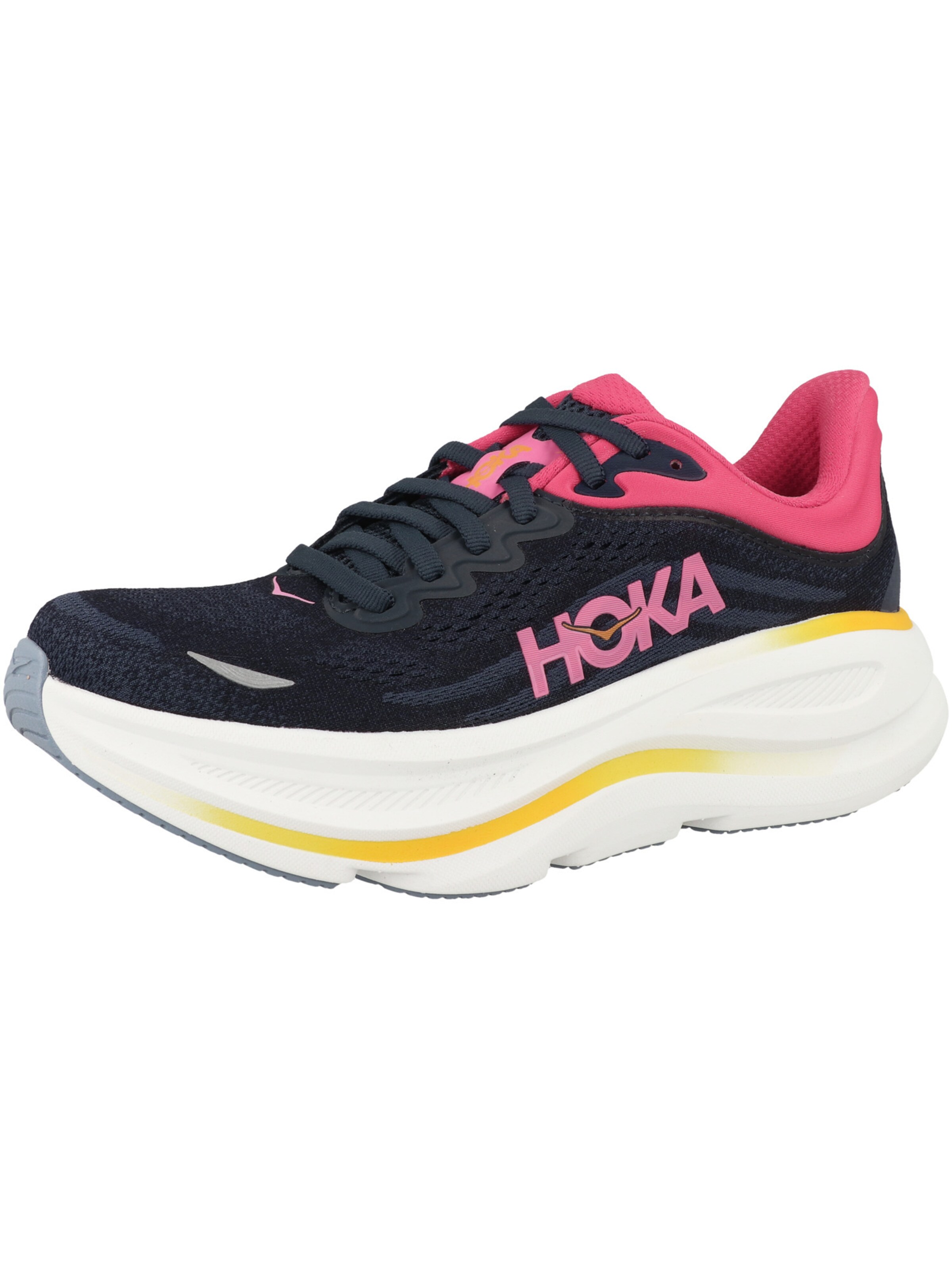 Scarpa da corsa 'Bondi 9' di HOKA in blu: frontale