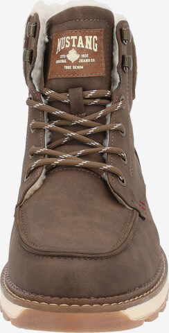 MUSTANG Lace-Up Boots '4193601' in Brown