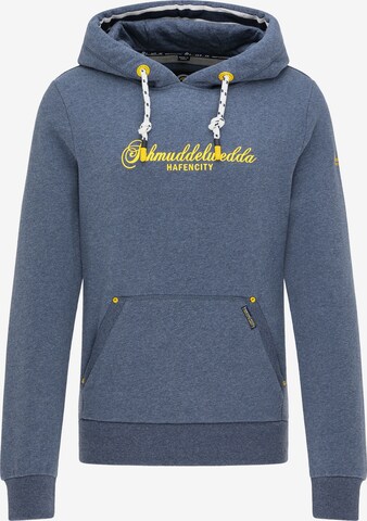 Schmuddelwedda Sweatshirt 'Hamburg Hafencity' in Blue: front
