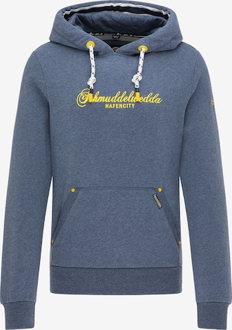 Schmuddelwedda Sweatshirt 'Hamburg Hafencity' in Blau: front