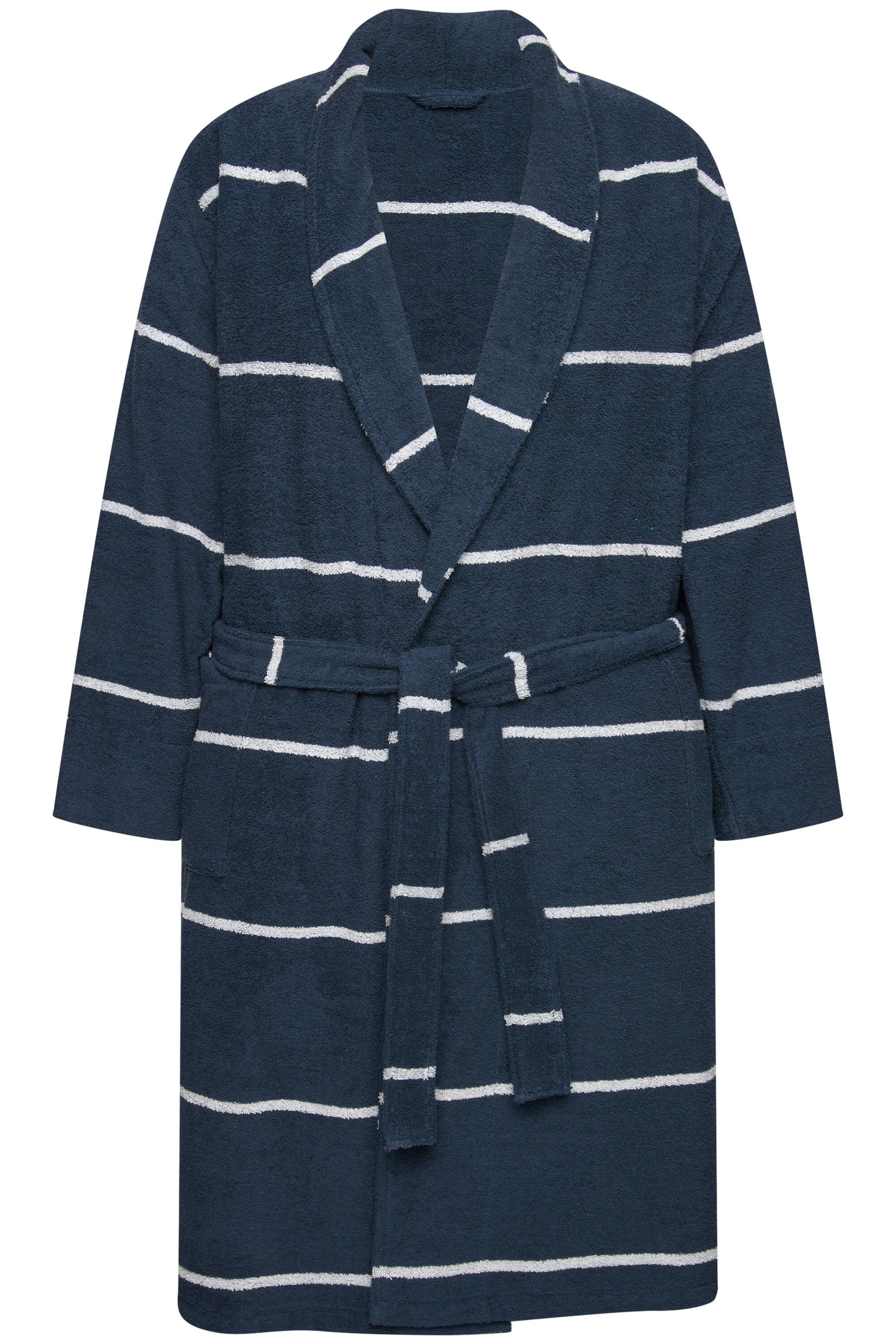 Ulla Popken Ochtendjas in Blauw: voorkant