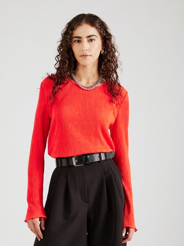 T-shirt 'PCFLORA' PIECES en rouge : devant