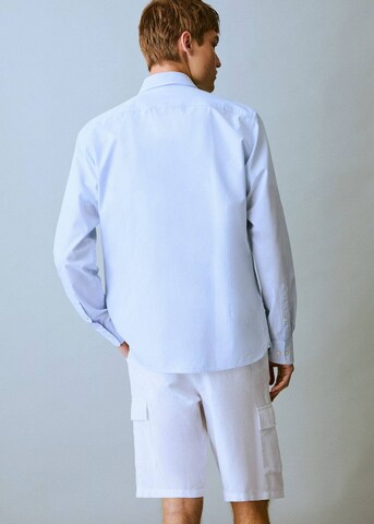 MANGO TEEN Regular fit Button Up Shirt in Blue