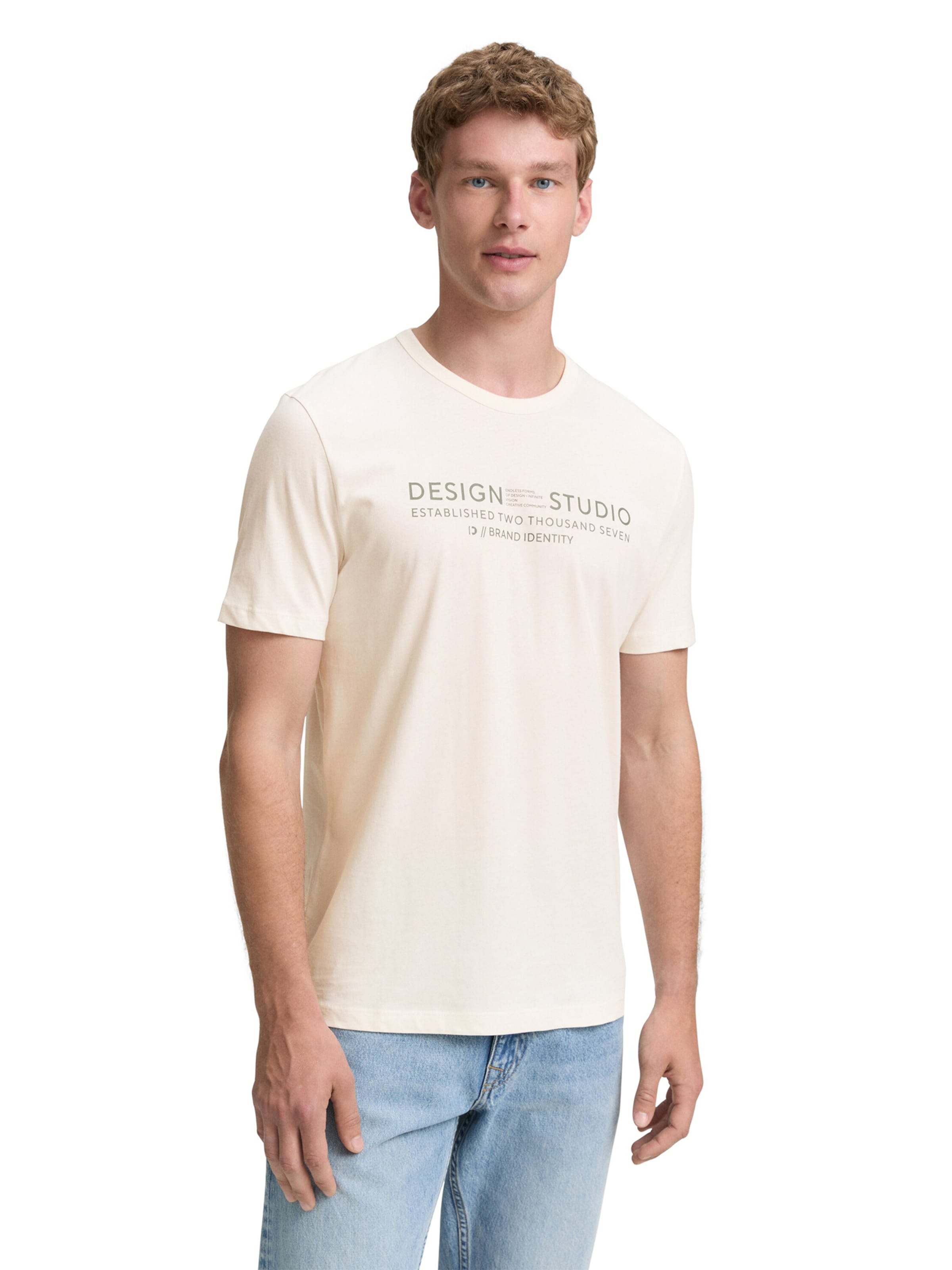 TOM TAILOR DENIM - Camiseta en blanco: frente