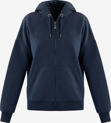 DreiMaster Vintage Zip-Up Hoodie 'Idem' in Blue: front