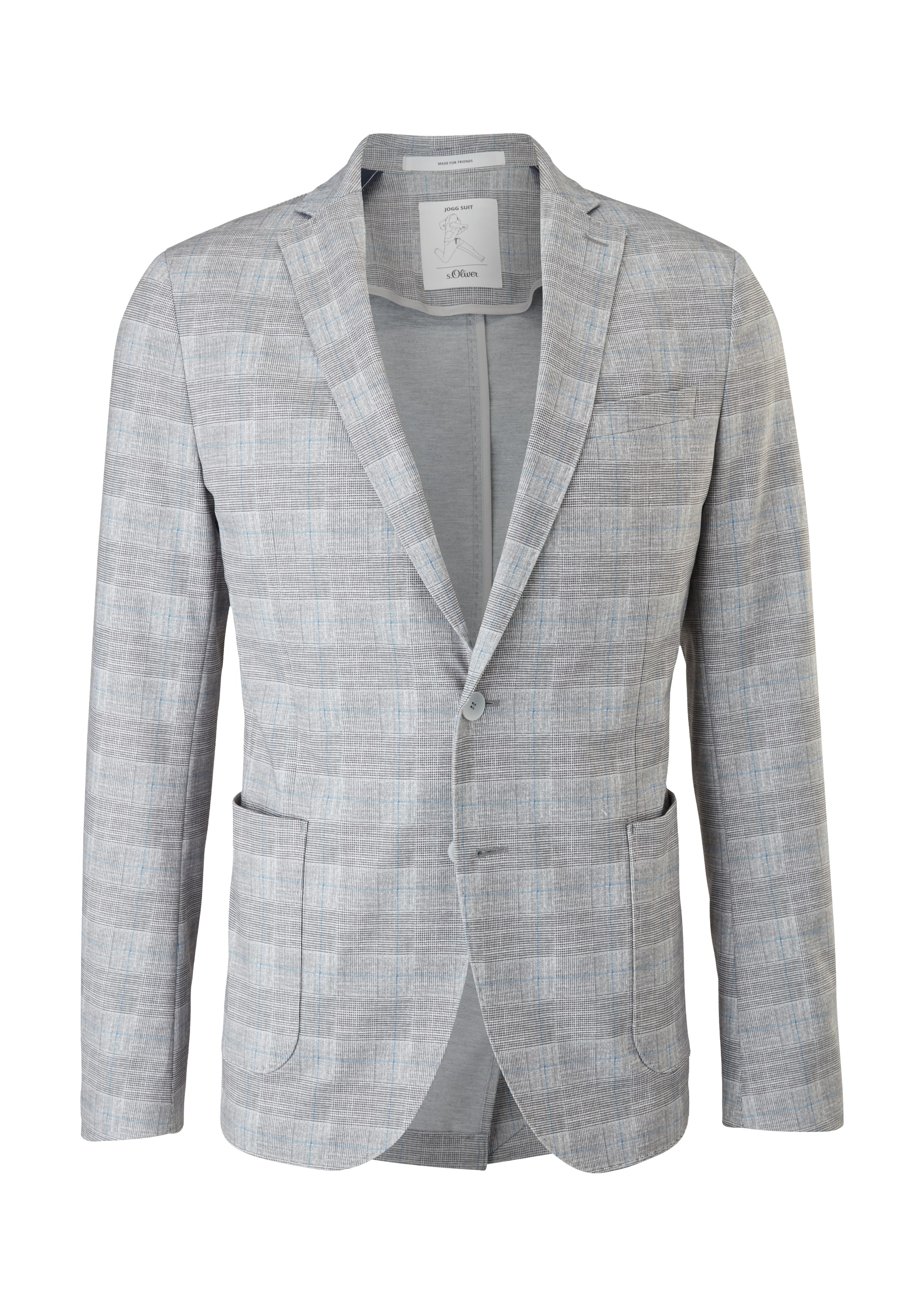 s.Oliver BLACK LABEL Slim Fit Sakko in Grau: Vorderseite