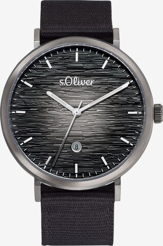 s.Oliver Analog Watch in Black: front