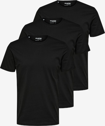 SELECTED HOMME - Camiseta 'Axel' en negro: frente