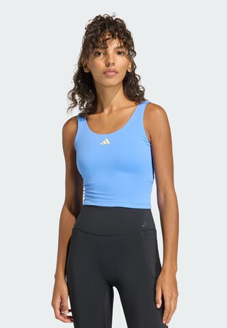 Bustier T-shirt fonctionnel ADIDAS PERFORMANCE en bleu : devant