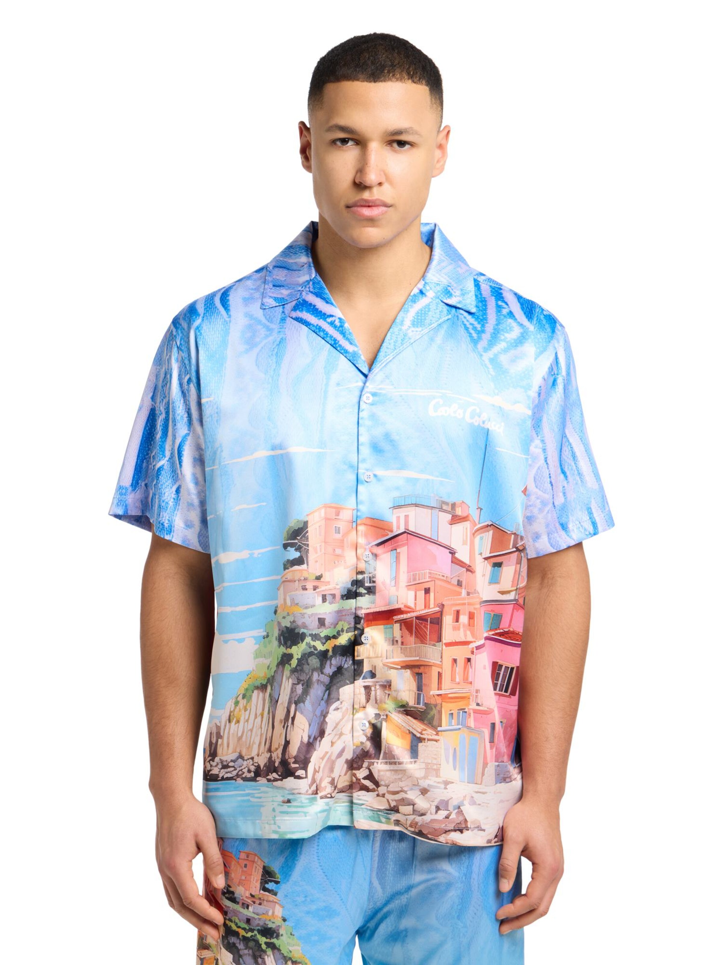 Fit confort Chemise 'Ehrenstrasser' Carlo Colucci en bleu : devant
