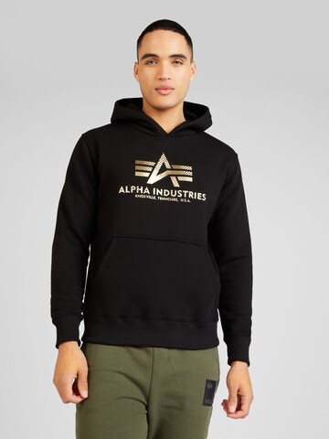 ALPHA INDUSTRIES Sweatshirt in Schwarz: predná strana