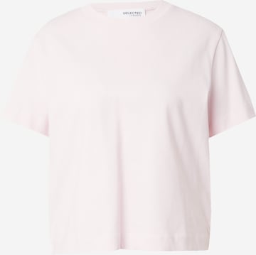 SELECTED FEMME T-Shirt 'ESSENTIAL' in Pink: predná strana