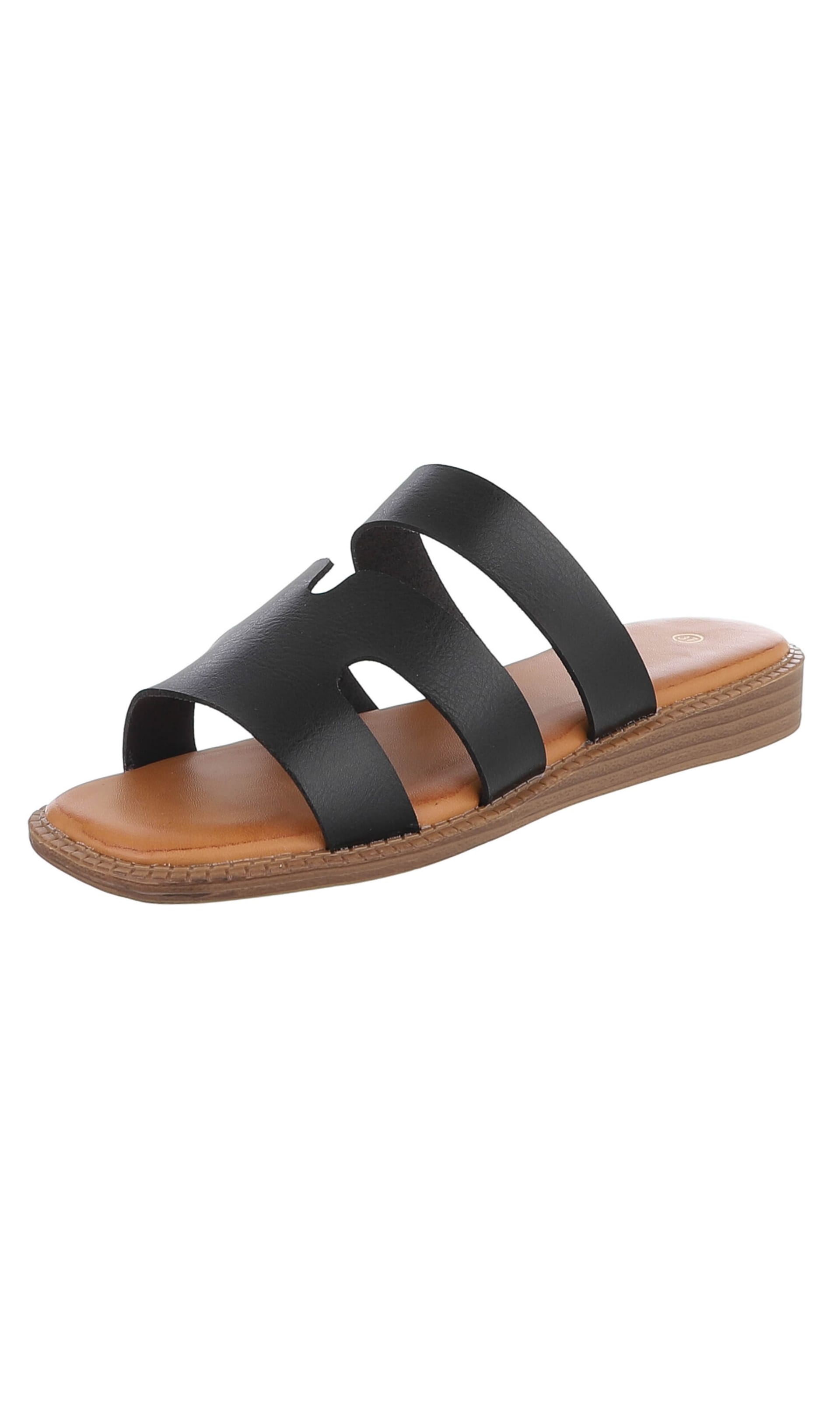 Ital-Design Mules in Black: front