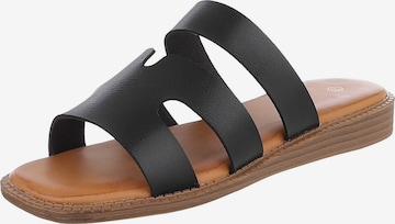 Ital-Design Mules in Black: front