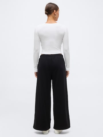 Gap Petite - Perna larga Calças 'HERITAGE' em preto