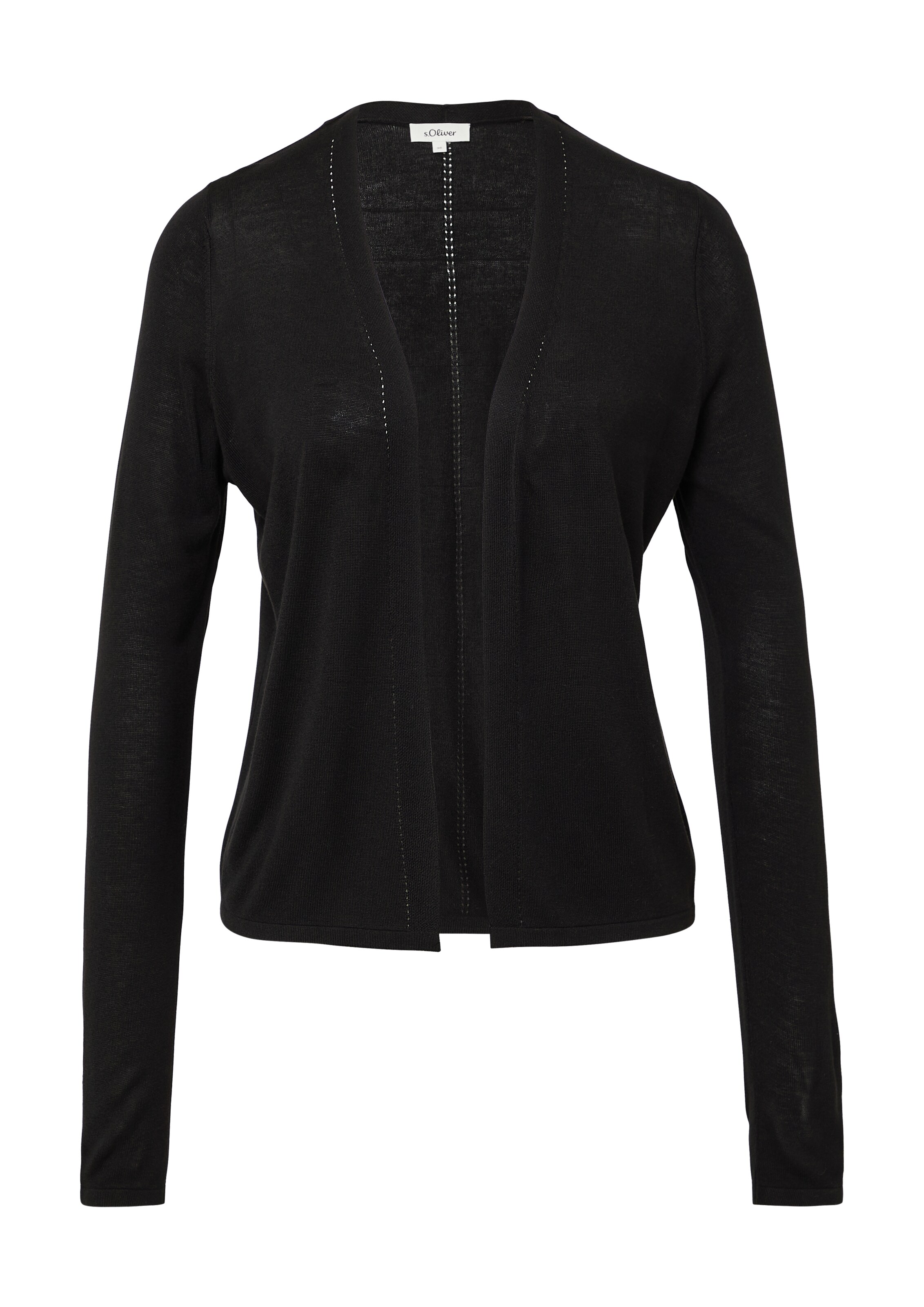 s.Oliver Gebreid vest in Zwart: voorkant