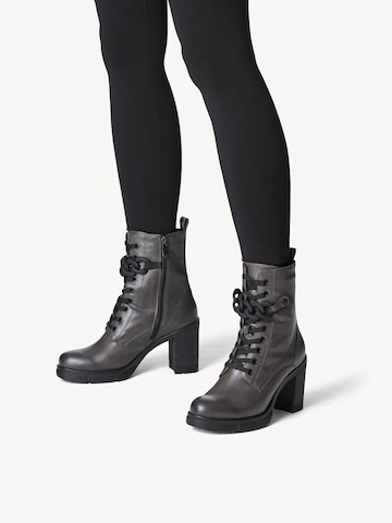 MARCO TOZZI Lace-Up Ankle Boots in Grey