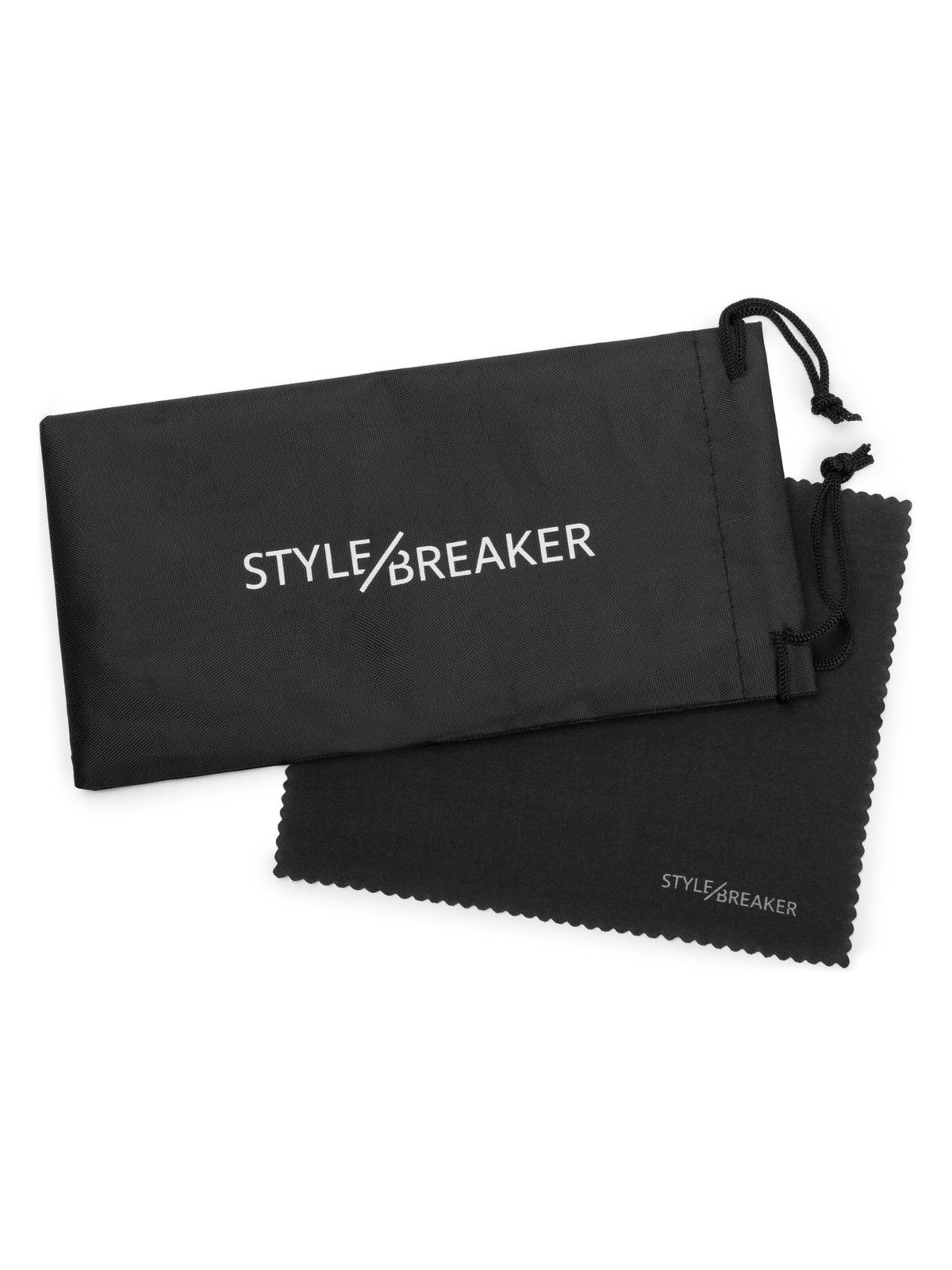 styleBREAKER Sonnenbrille 'Runde Sonnenbrille mit Glitzer Side Shield' in Mischfarben