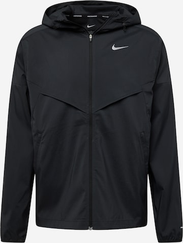 NIKE Athletic Jacket 'Windrunner' in Black: front