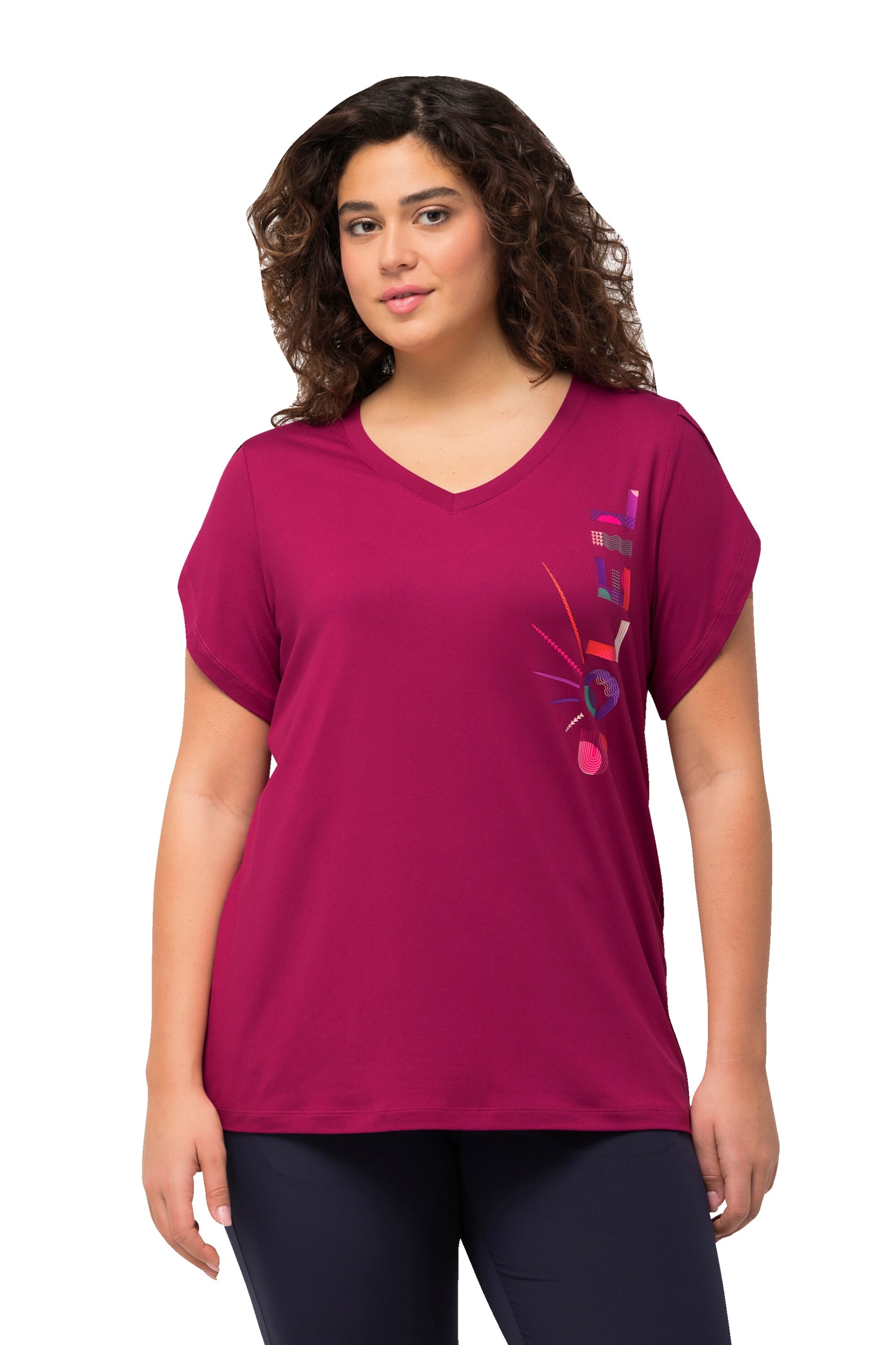 Ulla Popken - Camisa em vermelho: frente