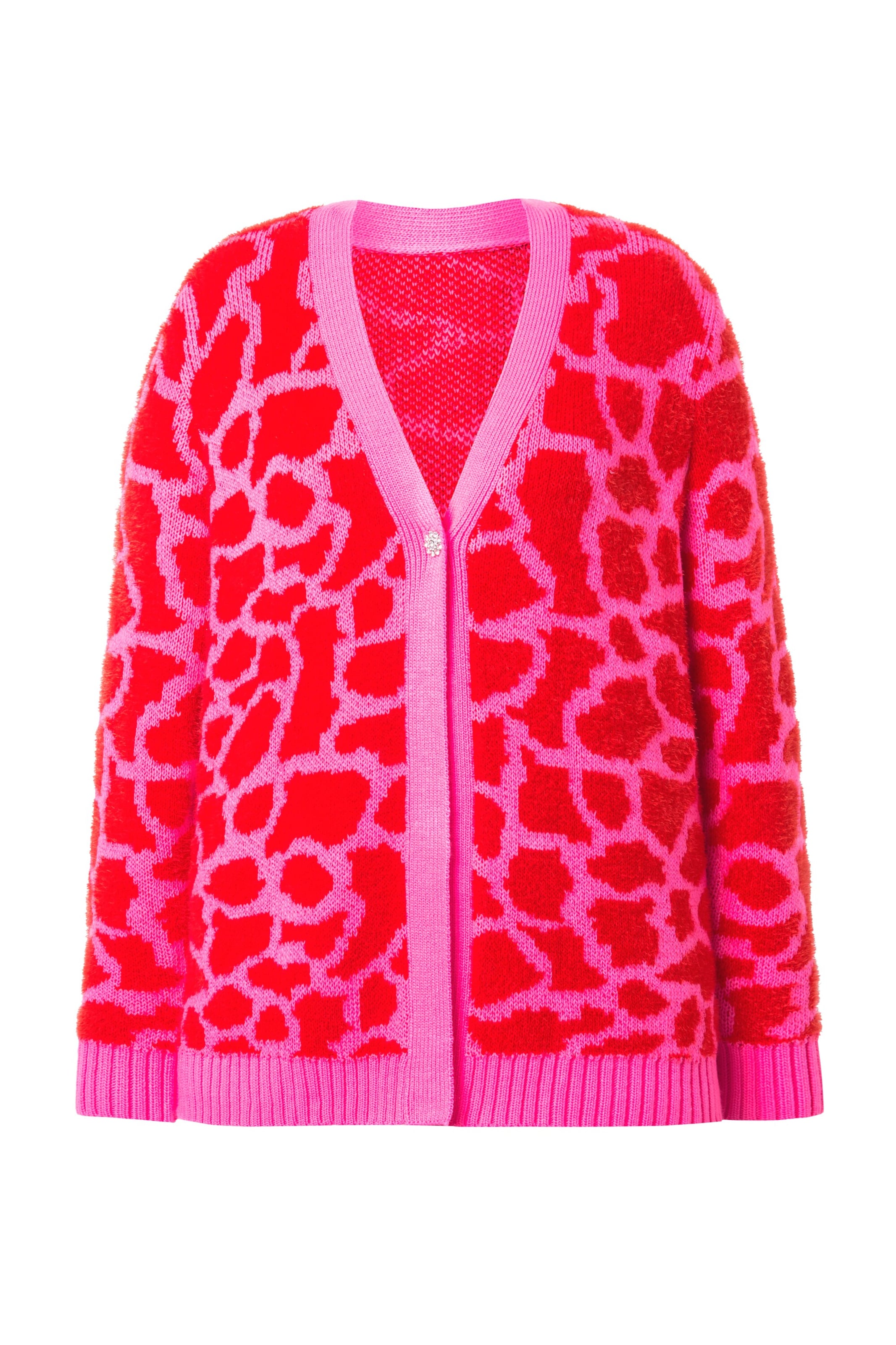 MIAMODA Knit cardigan in Pink: front