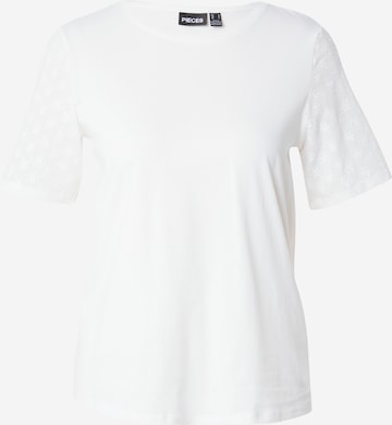 PIECES Koszulka 'ANDREA' w kolorze biały: przód