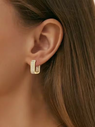 ROUGEMONT Jewellery Ohrringe 'Funkelnde Glamour Creolen Ohrringe'‌‌‌‌‌‌‌ in gold, Produktansicht