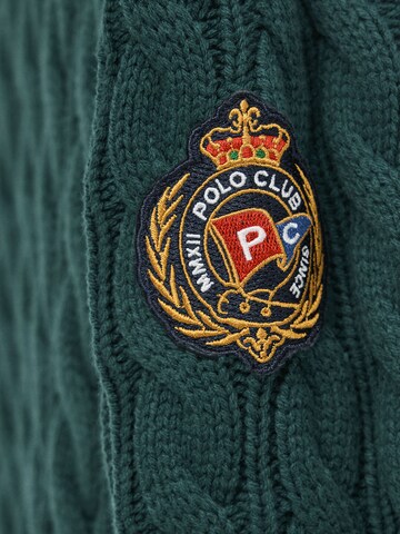 Polo Club Knit Cardigan in Green
