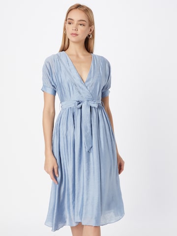Frock and Frill Dress in Blue: front