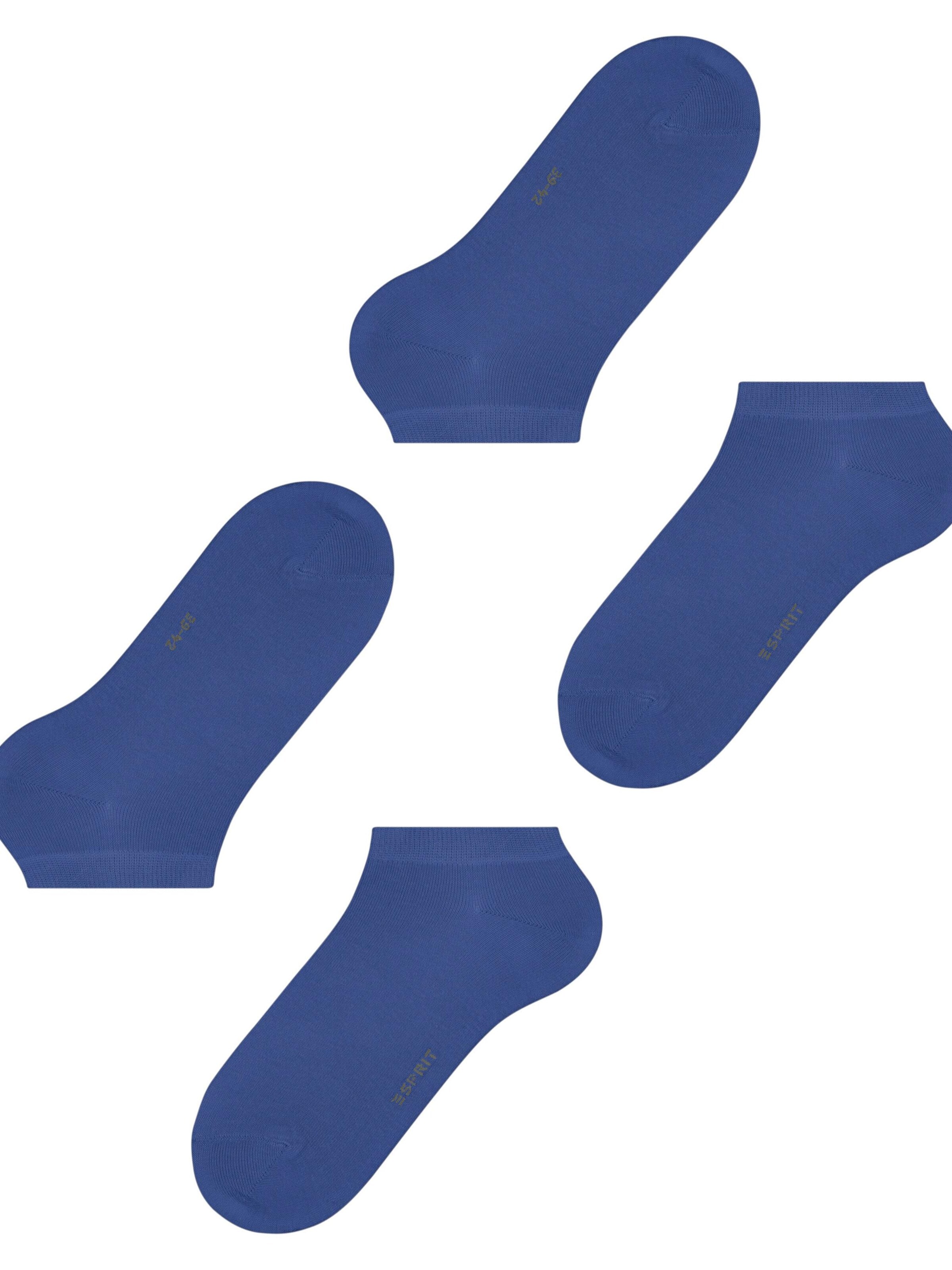 ESPRIT Füßlinge 'Basic Uni 2-Pack'‌‌‌‌‌ in Blau: Vorderseite