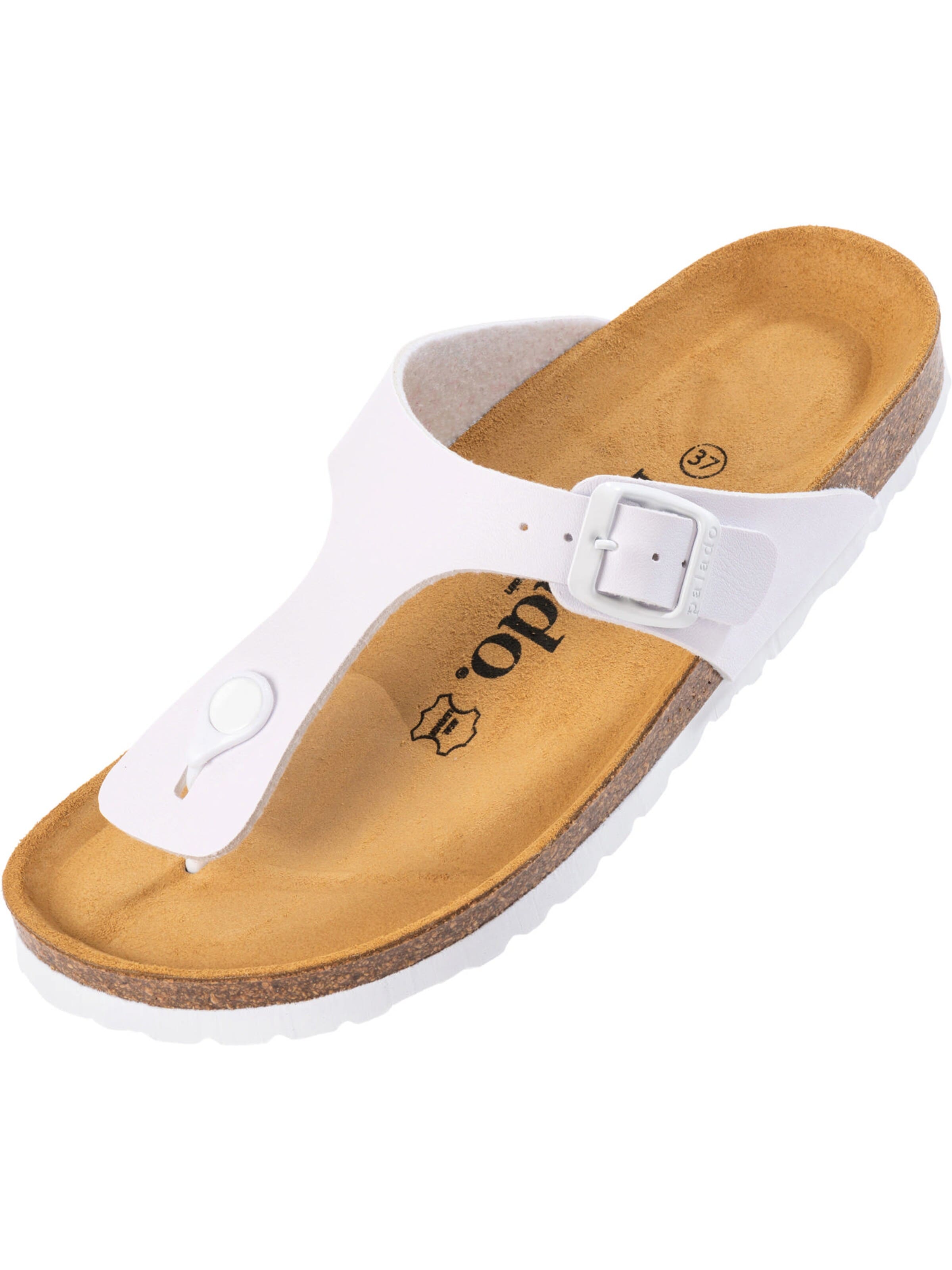 Palado T-Bar Sandals 'Palado Kos Matt' in White: front